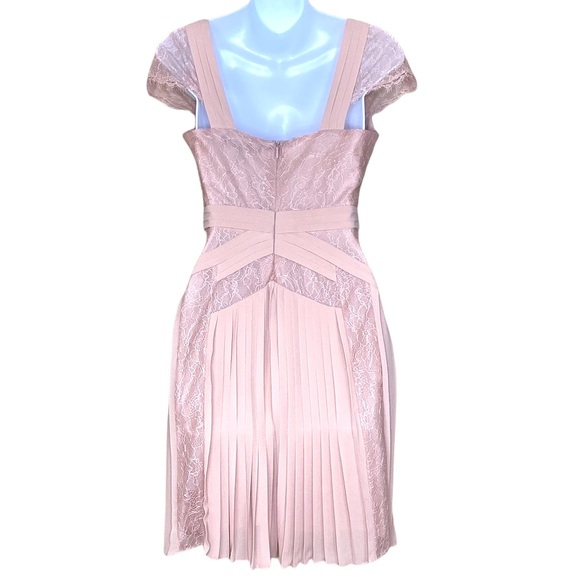 BCBGMaxAzria Aris Short Sleeve Dress in Barely Pink - Picture 3 of 7